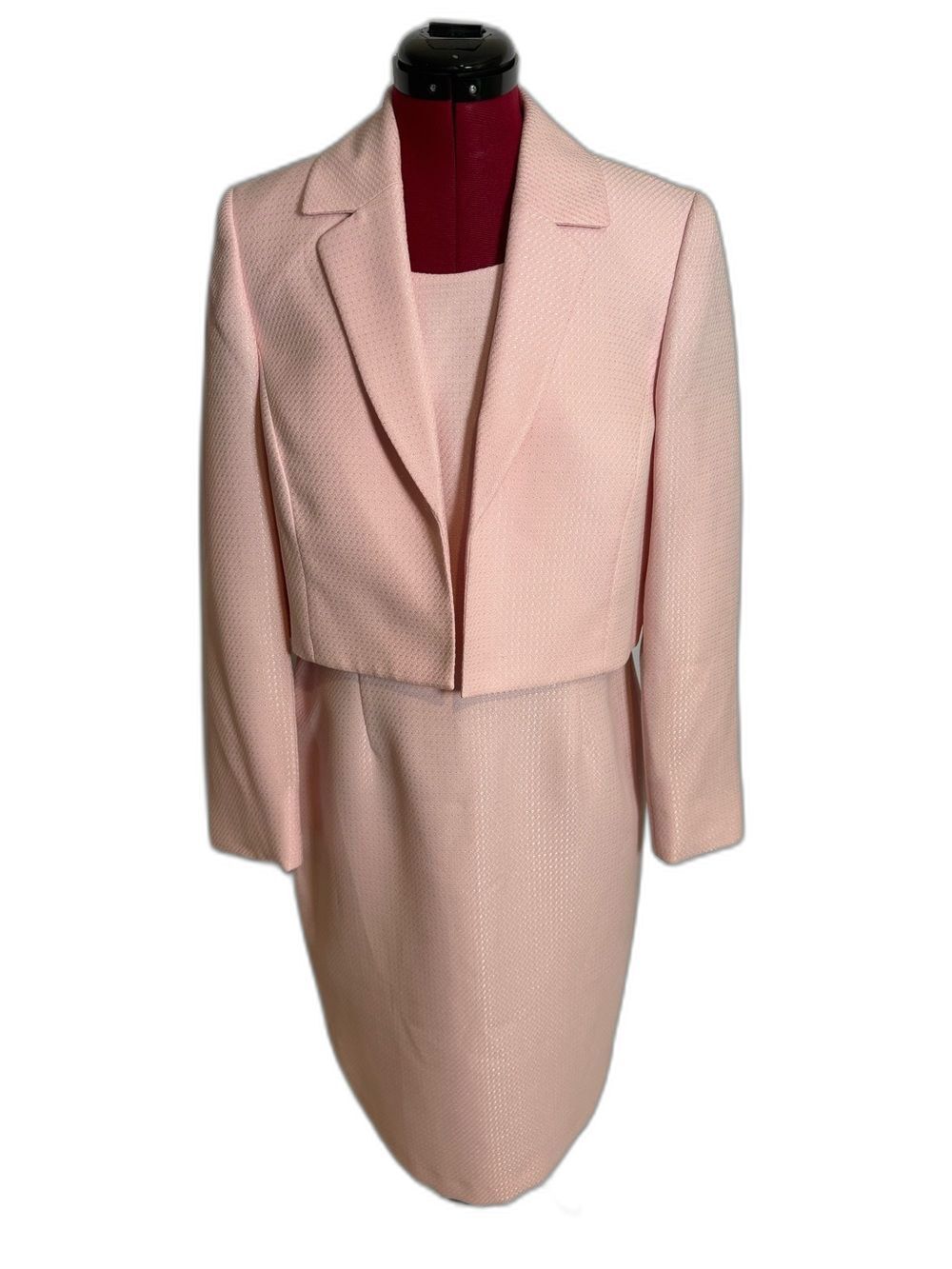 NWOT Le Suit Jacket Dress Women's Size 10 Pink 2-Piece Set Blazer & Dress